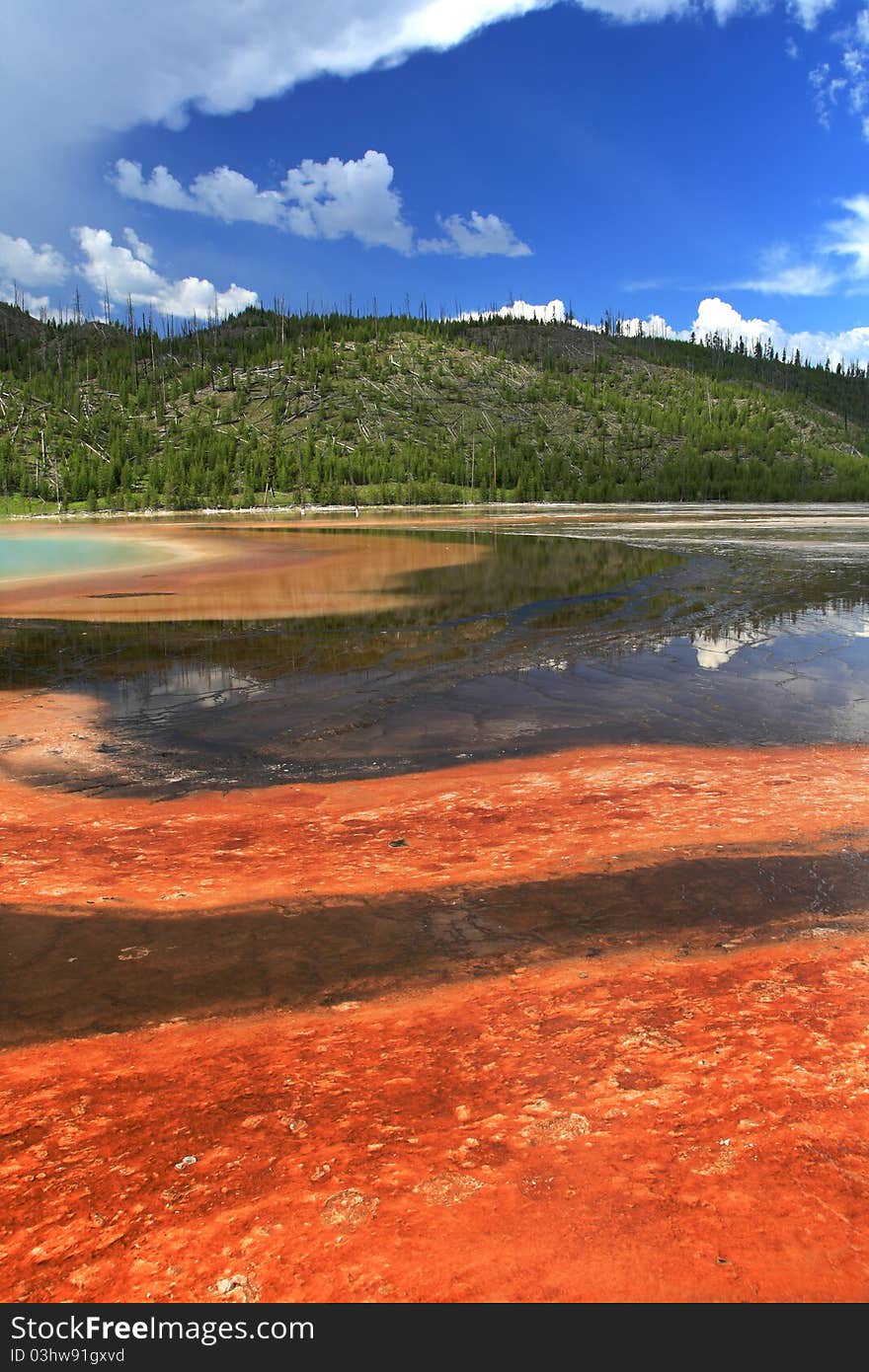 Grand Prismatic Spring and Midway Geyser Basin.
Yellowstone National Park.Wyoming.USA