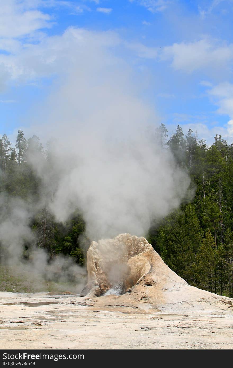 Hot spring in Yellowstone National Park,Old Faithful Scenic Area .Yellowstone National Park.Wyoming.USA