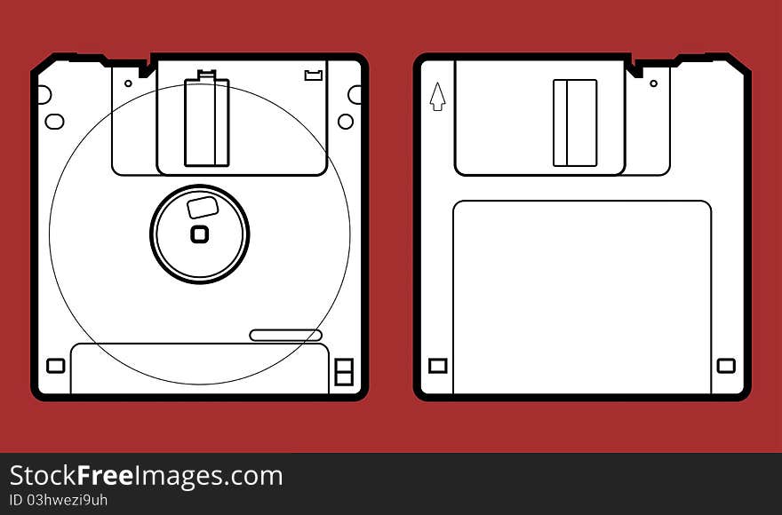 Precise copy of a 3.5 floppy disk in . Precise copy of a 3.5 floppy disk in