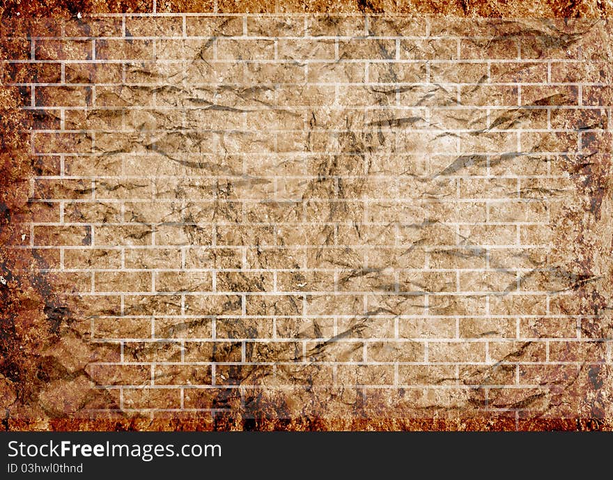 The Abstract Braun Brick Background