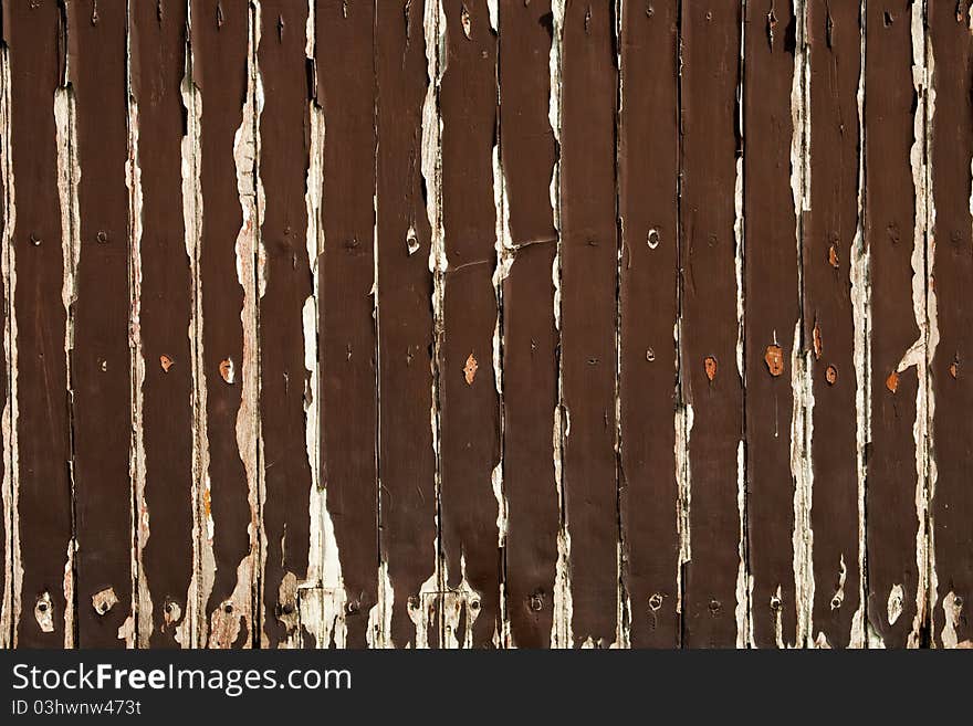 Brown old wooded wall