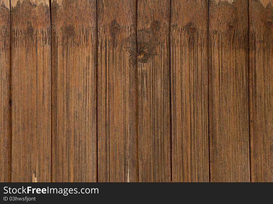 The old brown wood background. The old brown wood background