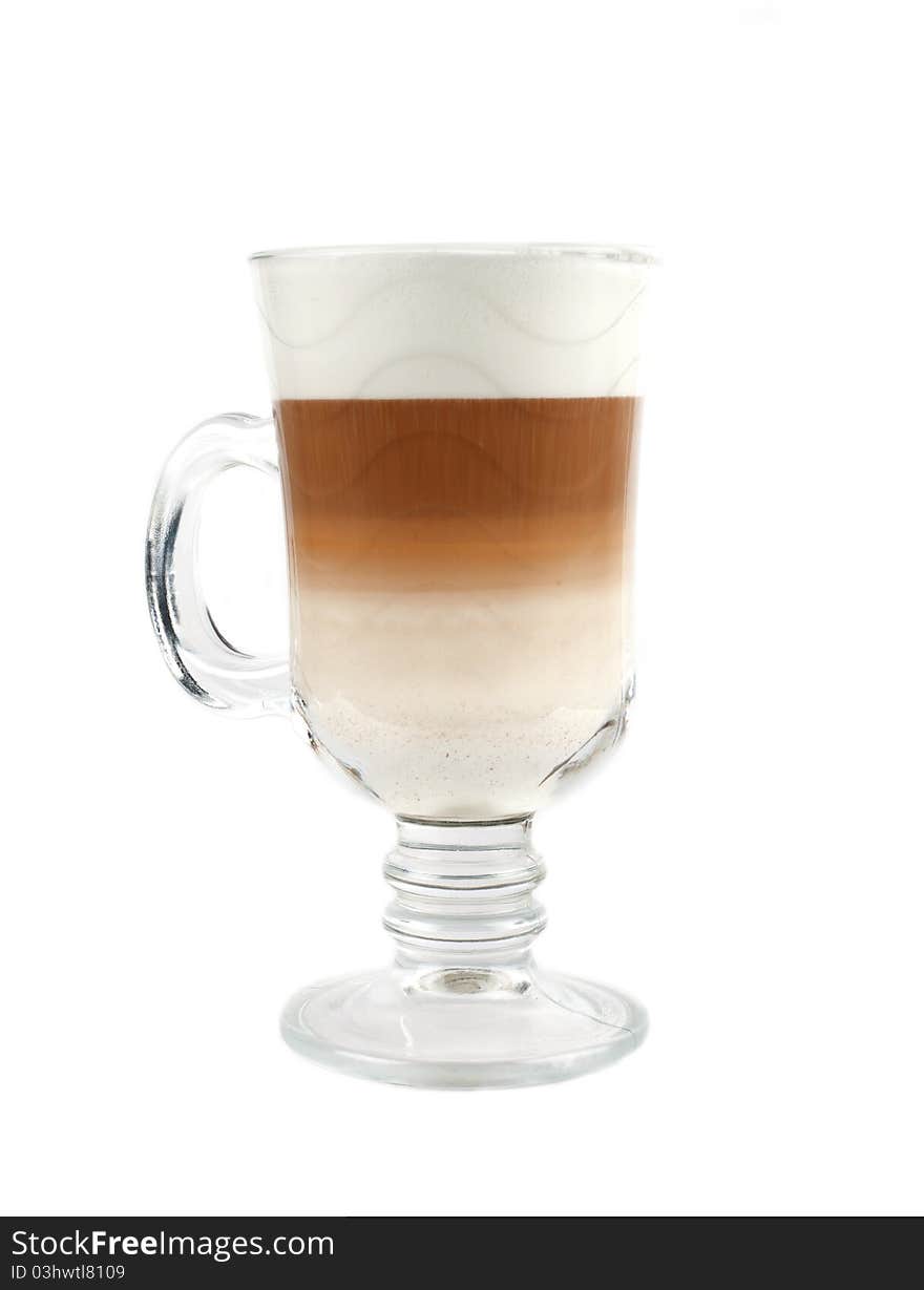 Coffee cocktail in glass