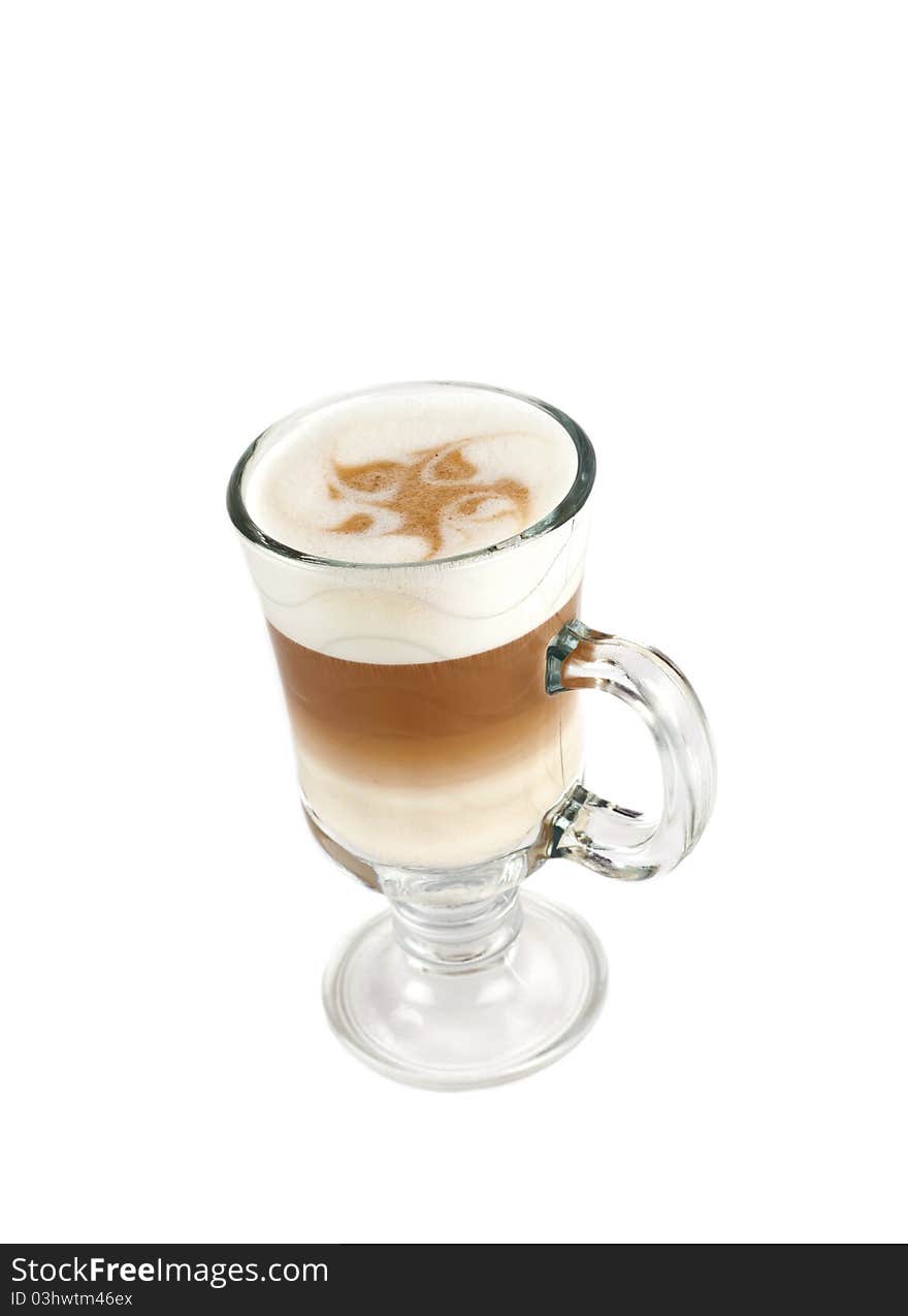 Coffee cocktail in glass