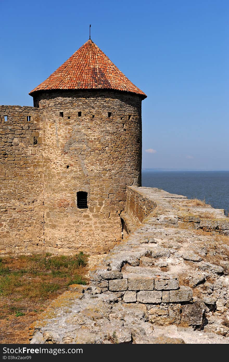 Old European city on the south coast of sea. Old European city on the south coast of sea