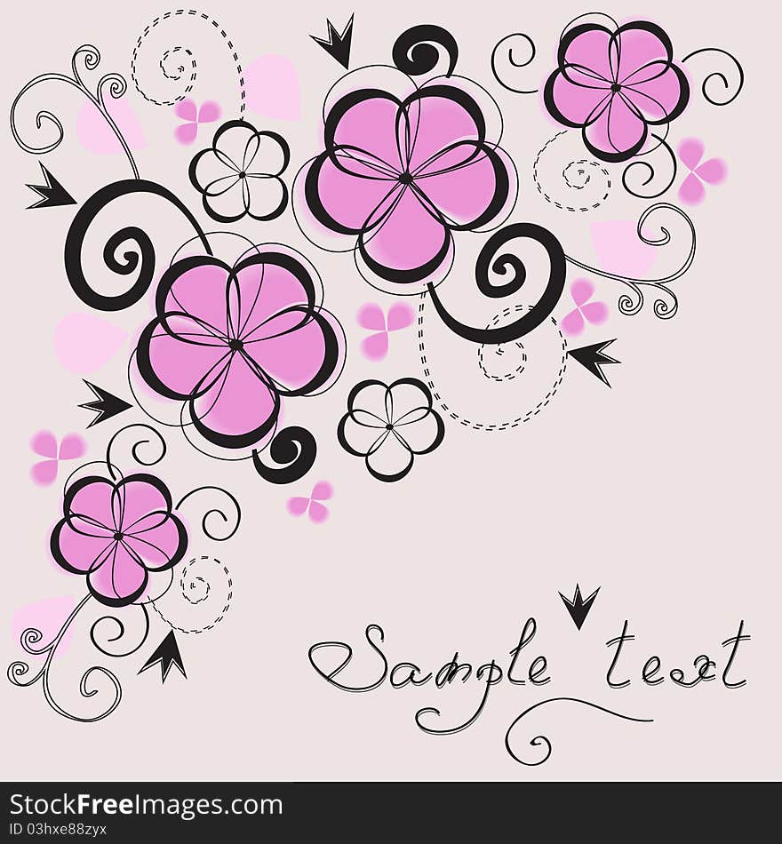 Elegant floral vintage background. Vector eps10 illustration