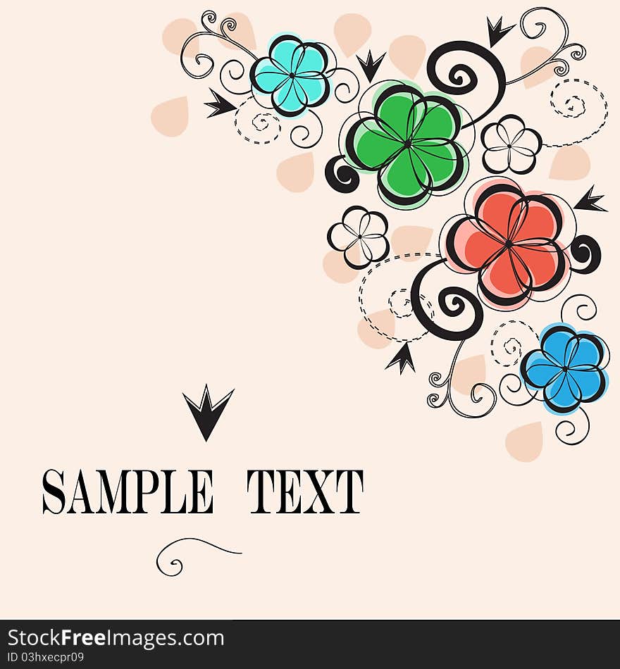 Elegant floral vintage background. Vector eps10 illustration