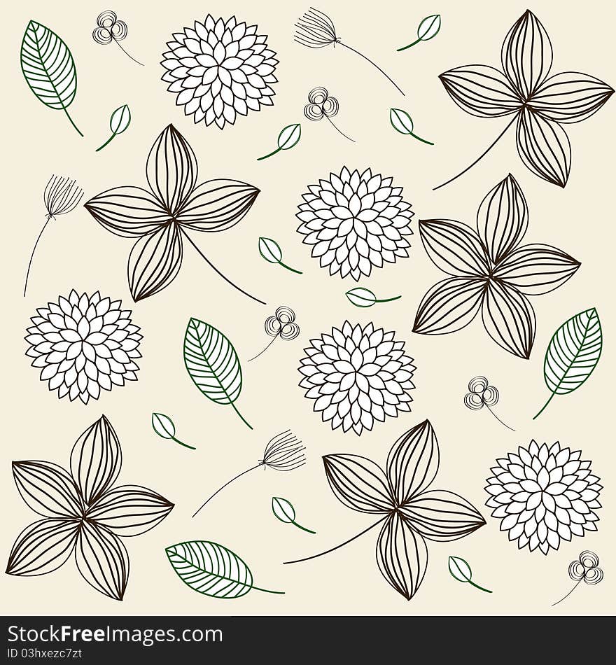 Elegant floral vintage background