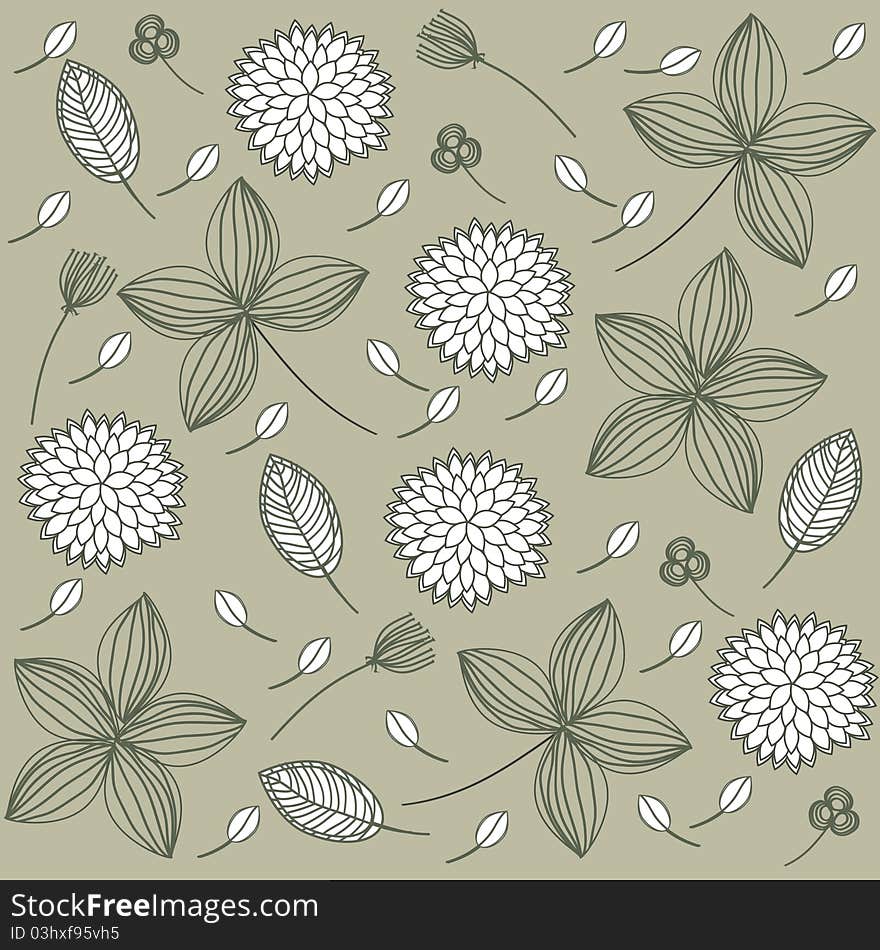 Elegant floral vintage background