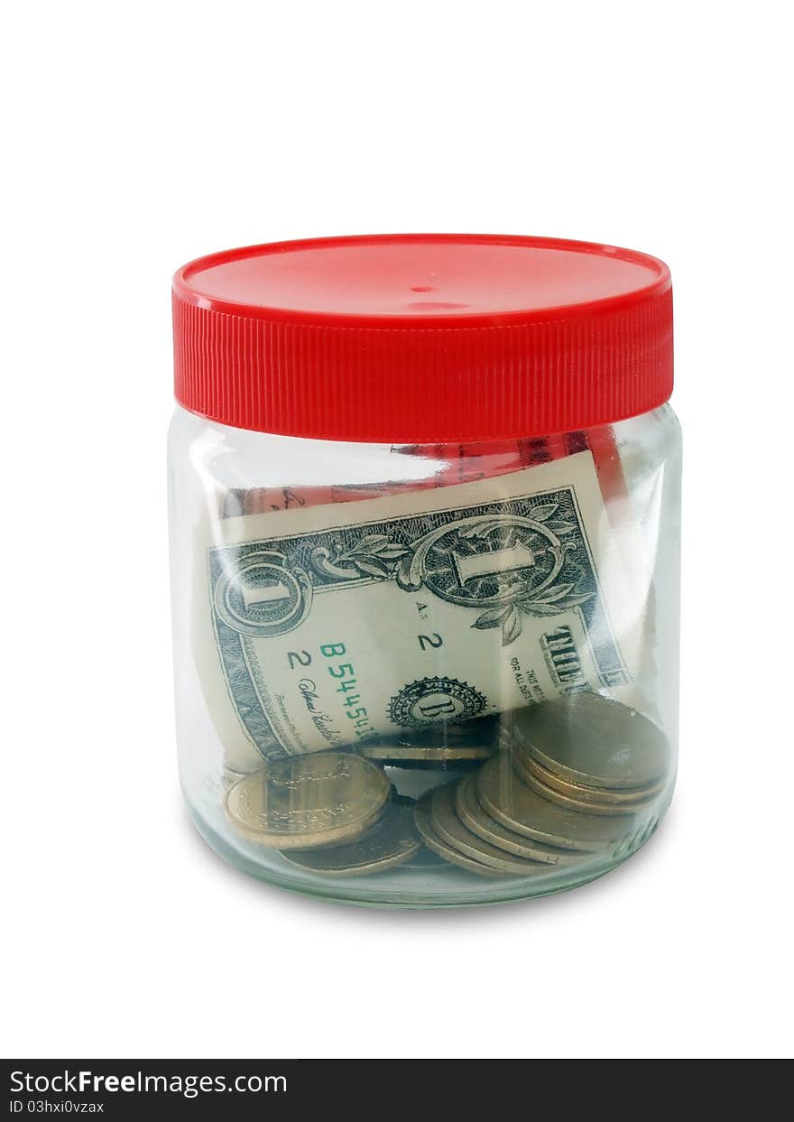 Money in jar