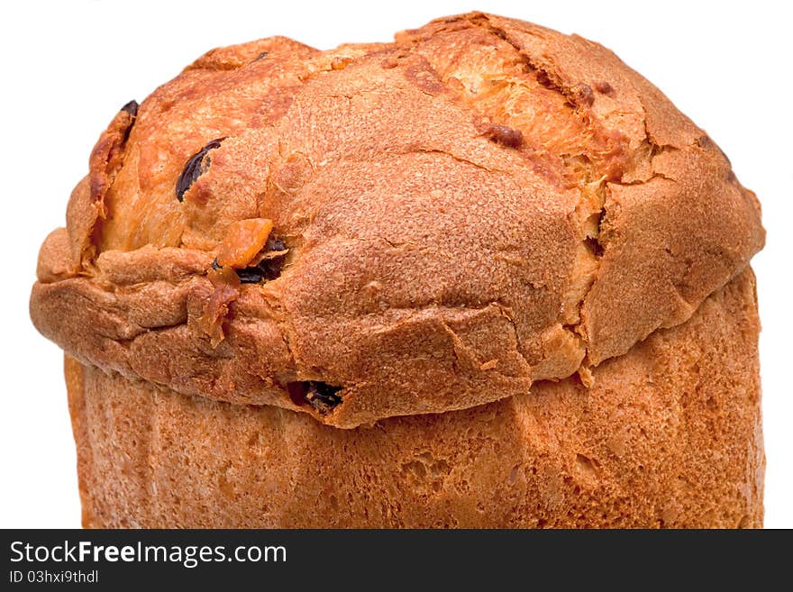 Sweet cake Pandoro close up