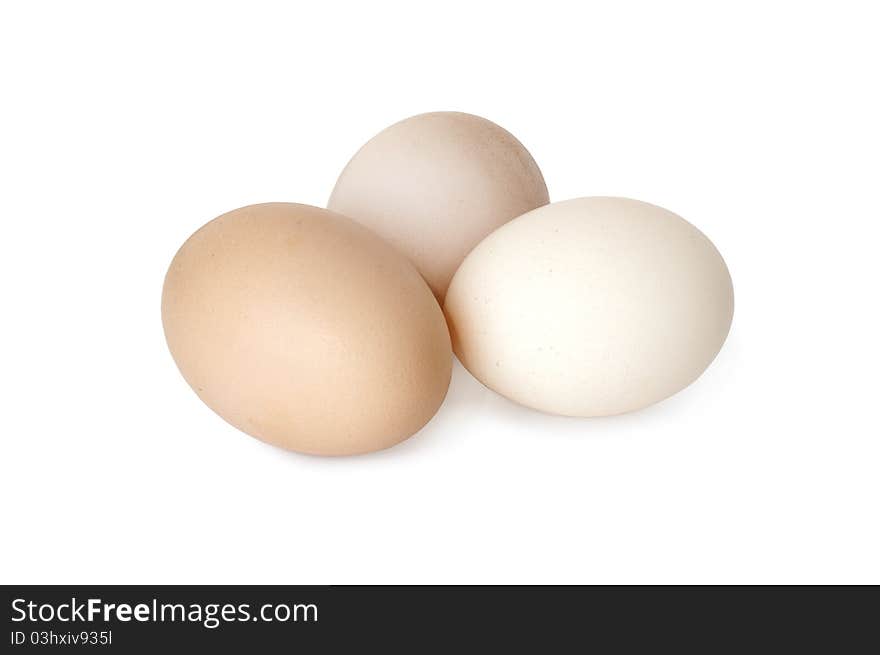 Three Eggs isolated on white