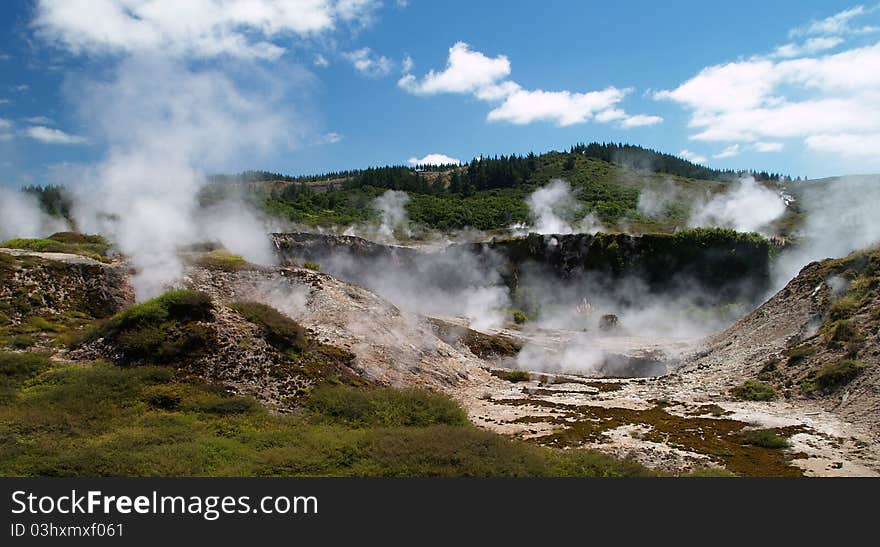 Craters of the Moon, volcanic thermal area, New Zealand