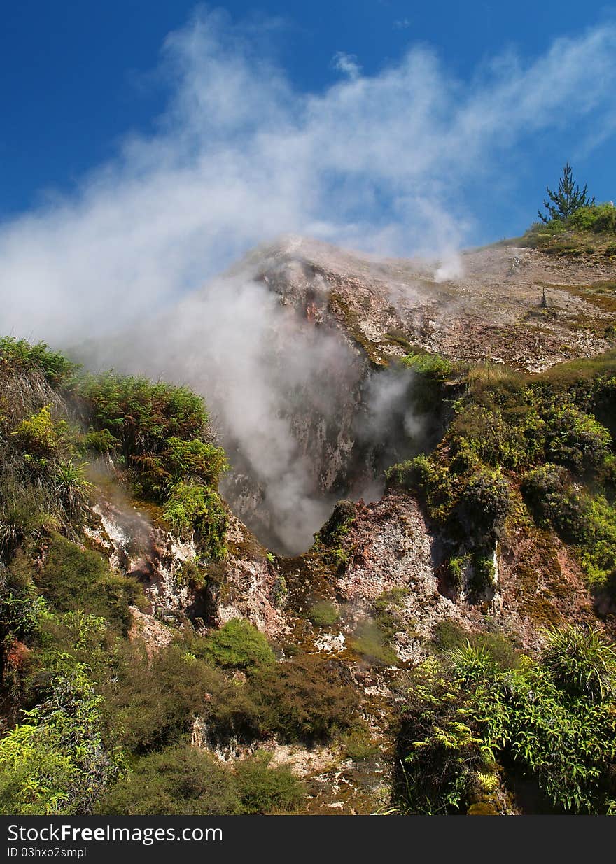 Craters of the Moon, volcanic thermal area, New Zealand