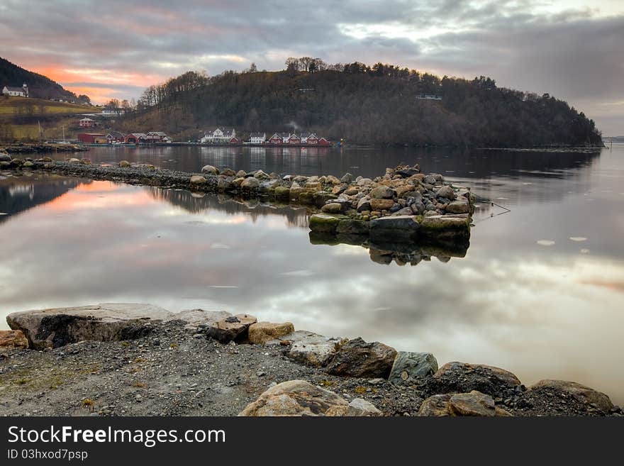 Panoramic view from Fister, Norway. Panoramic view from Fister, Norway