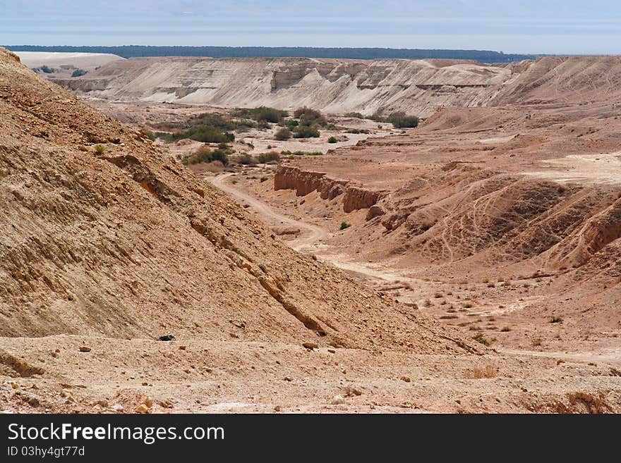 Desert valley near the Dead Sea