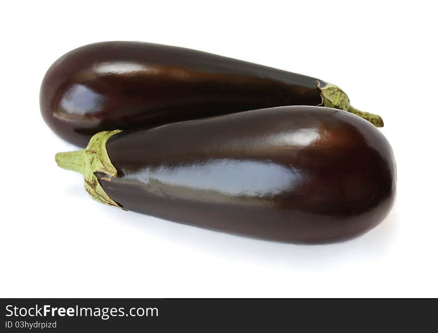 Aubergine On A White Background