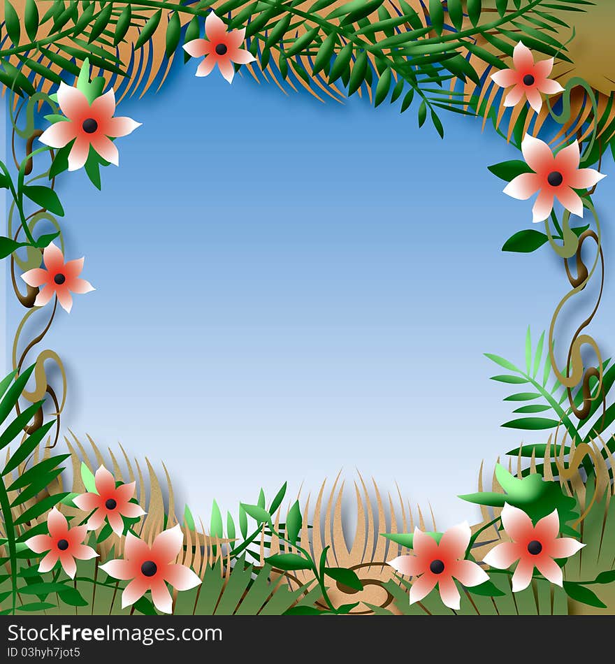 Tropical view frame