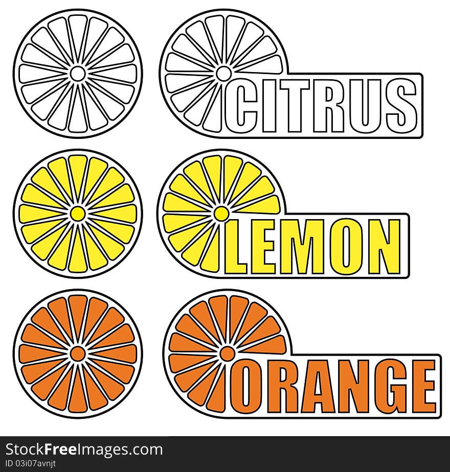 Citrus lemon and orange