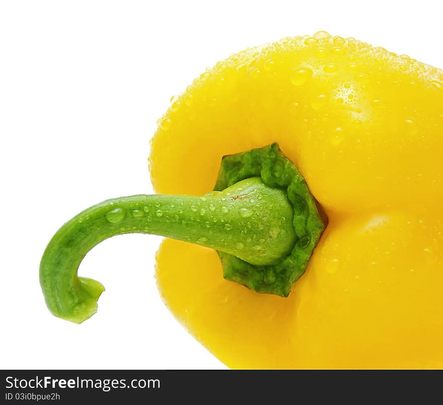 Yellow peppers closeup