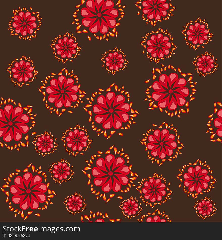 Abstract pattern witn flowers. illustration. Abstract pattern witn flowers. illustration