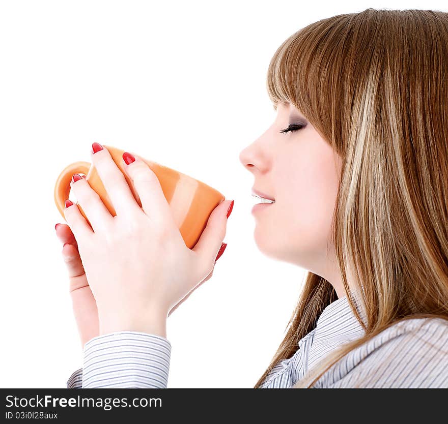 Woman With An Aromatic Coffee