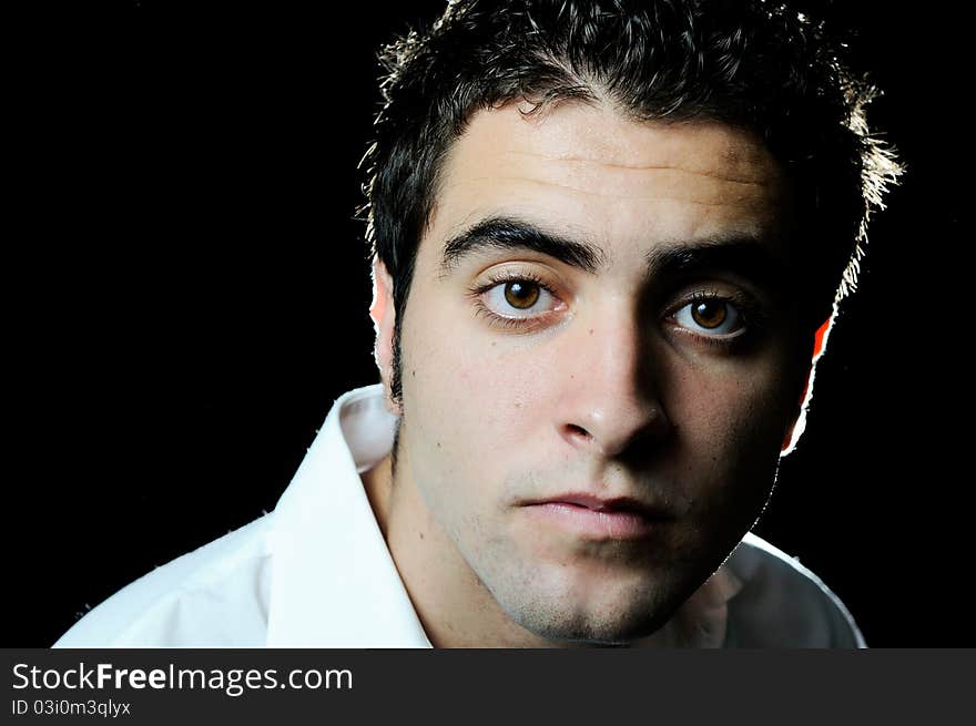 Studio portrait of a young guy. Studio portrait of a young guy