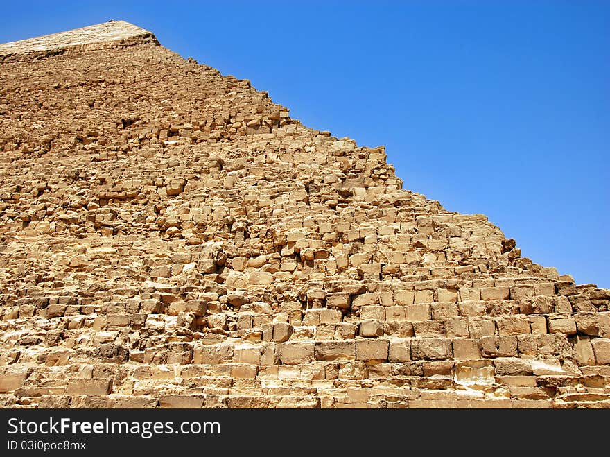 Kefren Pyramid on Giza, Cairo, landmark of Egypt