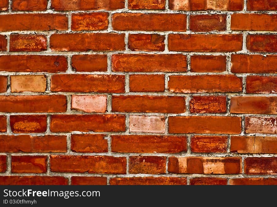 Ancient wall with red bricks. Ancient wall with red bricks