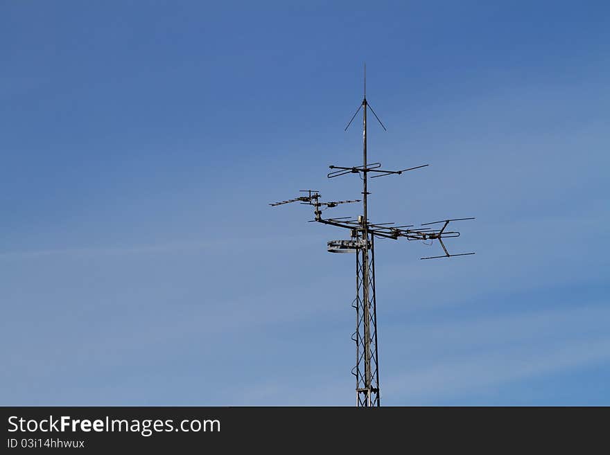 TV Antennas on a mast