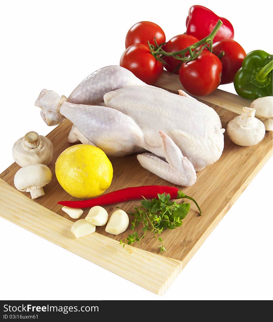 Fresh Chicken And Vegetables