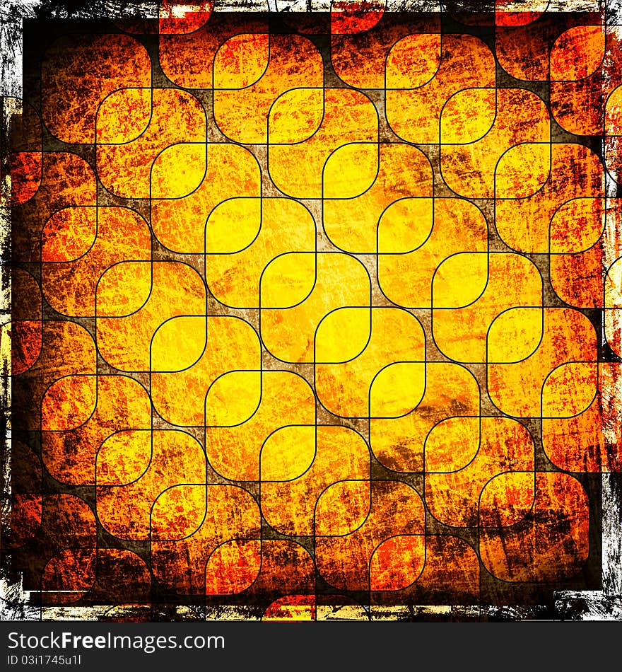 Squares On The Grunge Background