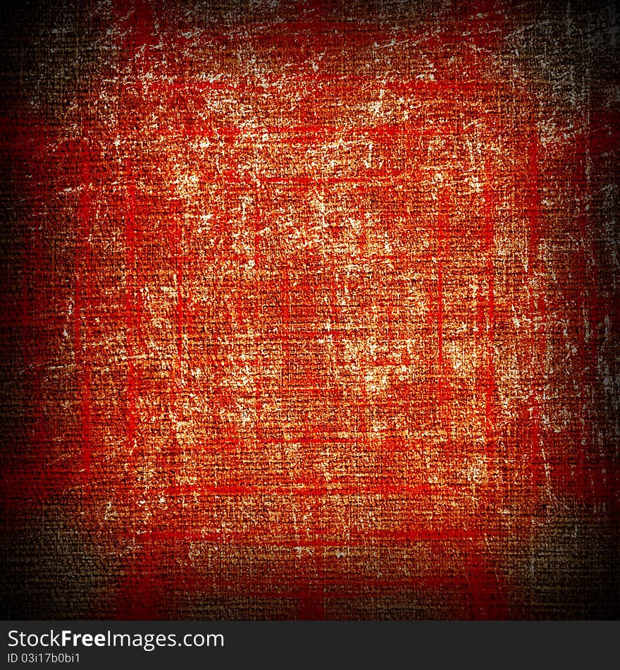 Color red grunge canvas bacground