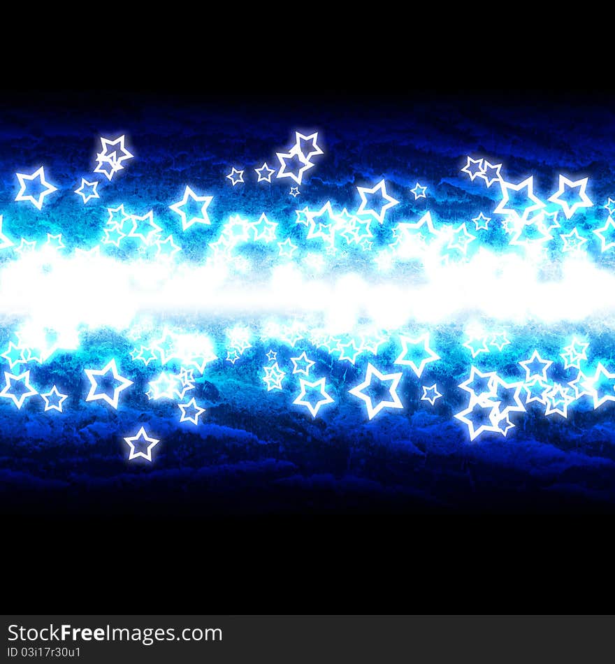 Stars On Blue Background