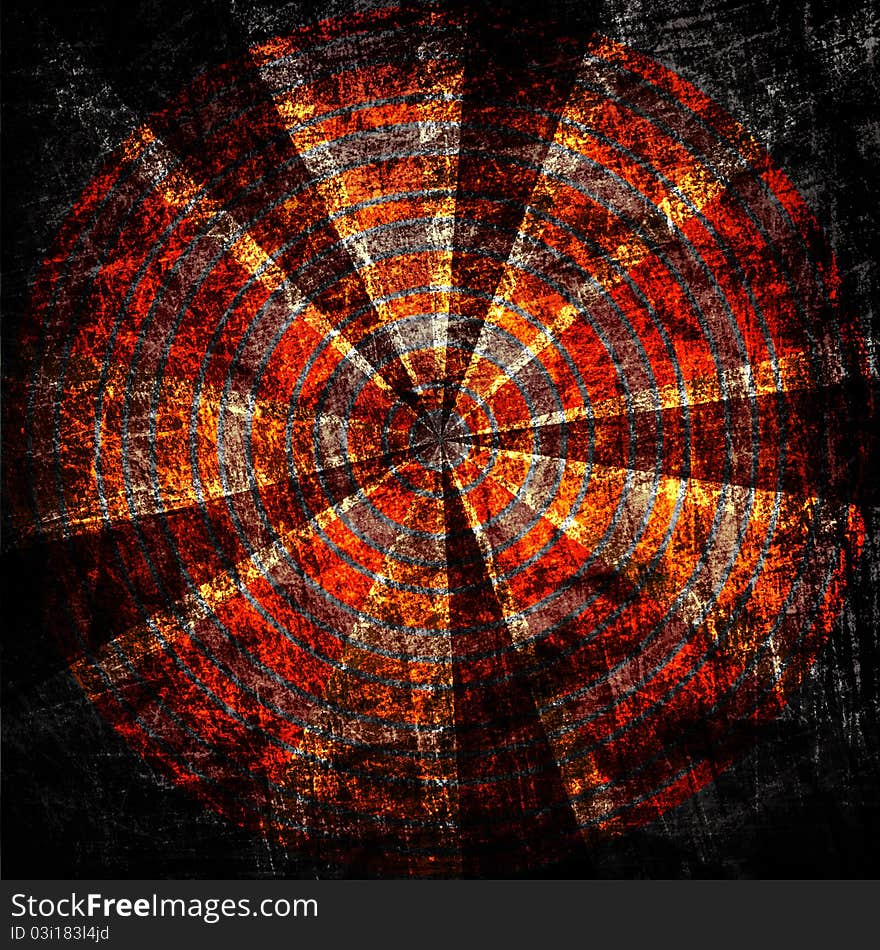 Target On Grunge Fabric Canvas Texture