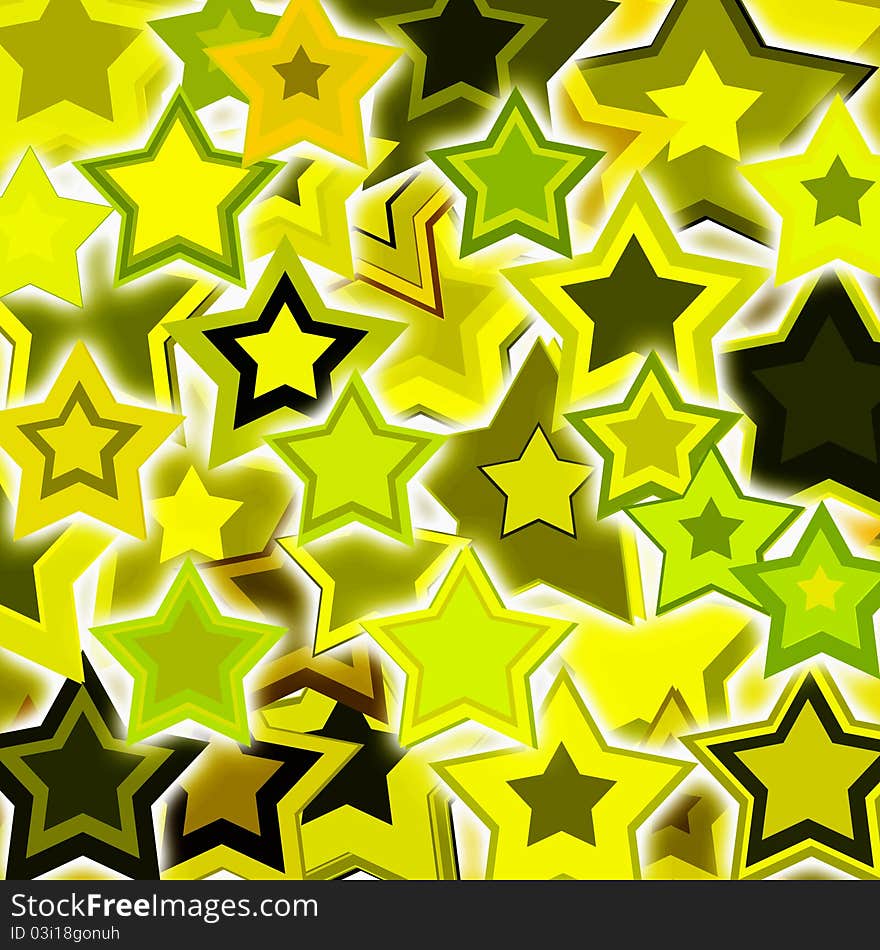 Yellow Glowing Stars