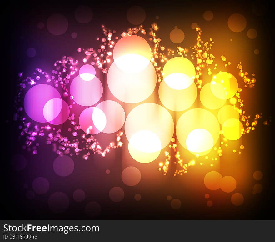 Abstract background with glowing circles