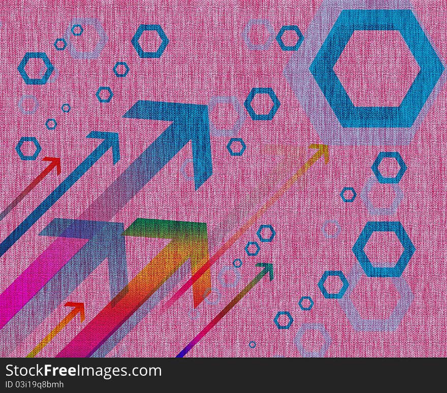 Colorful Arrows On A Canvas Background