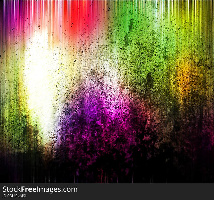 Spectral linear rainbow on a grunge background. Spectral linear rainbow on a grunge background