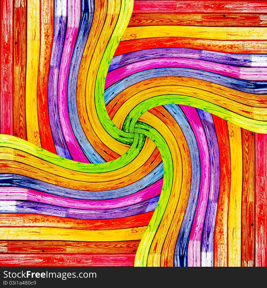 Abstract colorful wood planks background