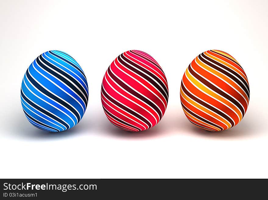 3d Easter eggs