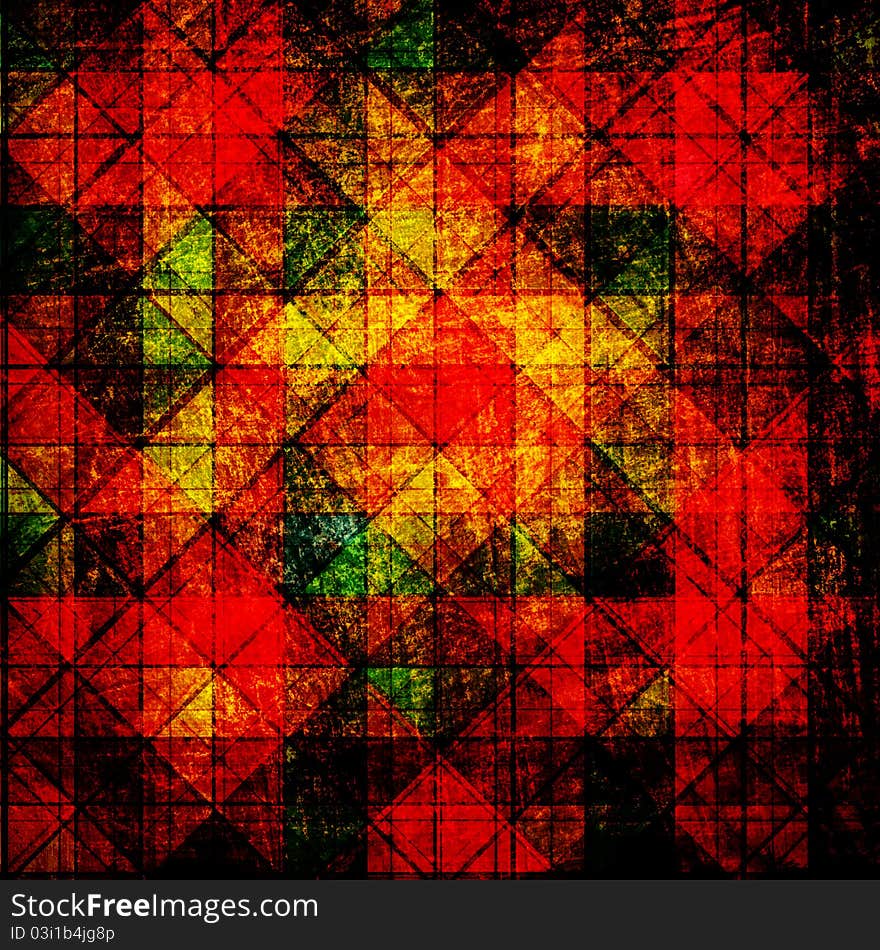 Grunge Abstract Checkerboard Background