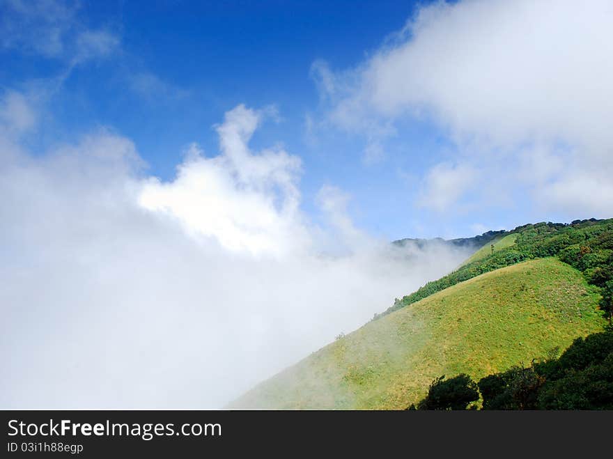 Beautiful mountains landscape and sky