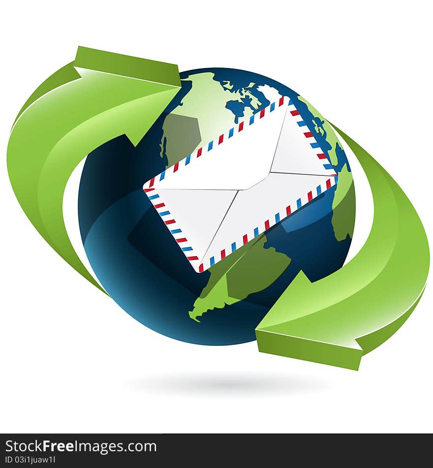 Globe and envelope