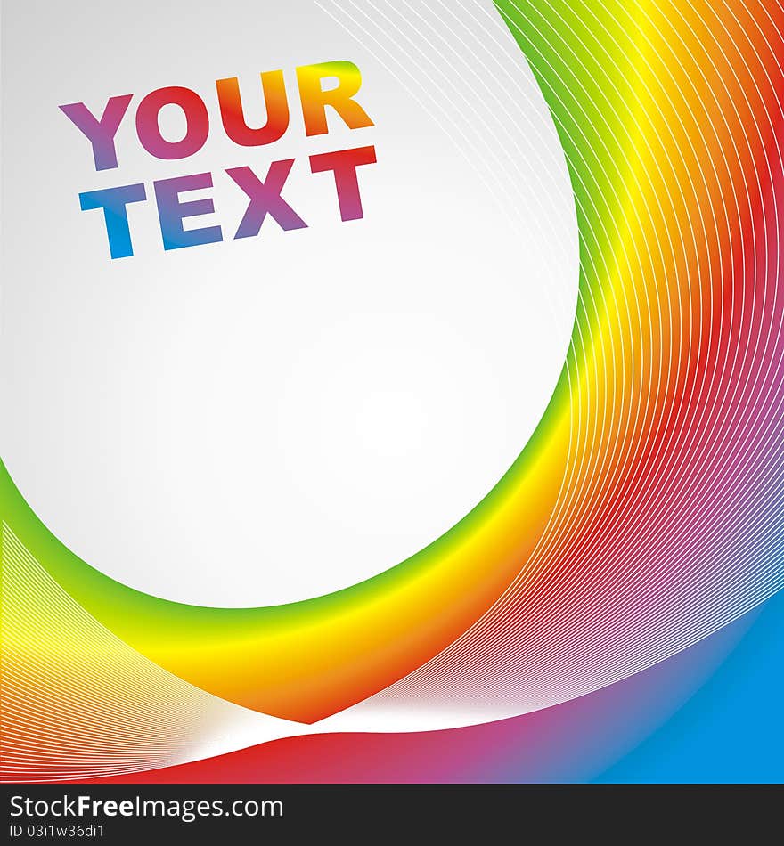 Abstract background in rainbow colors with space for your text