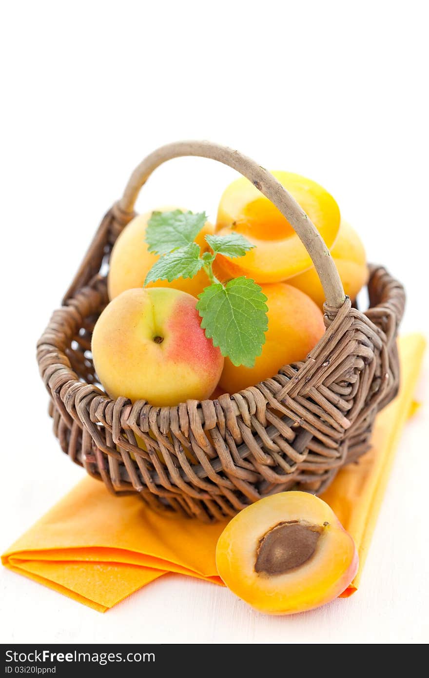 Apricots in a basket