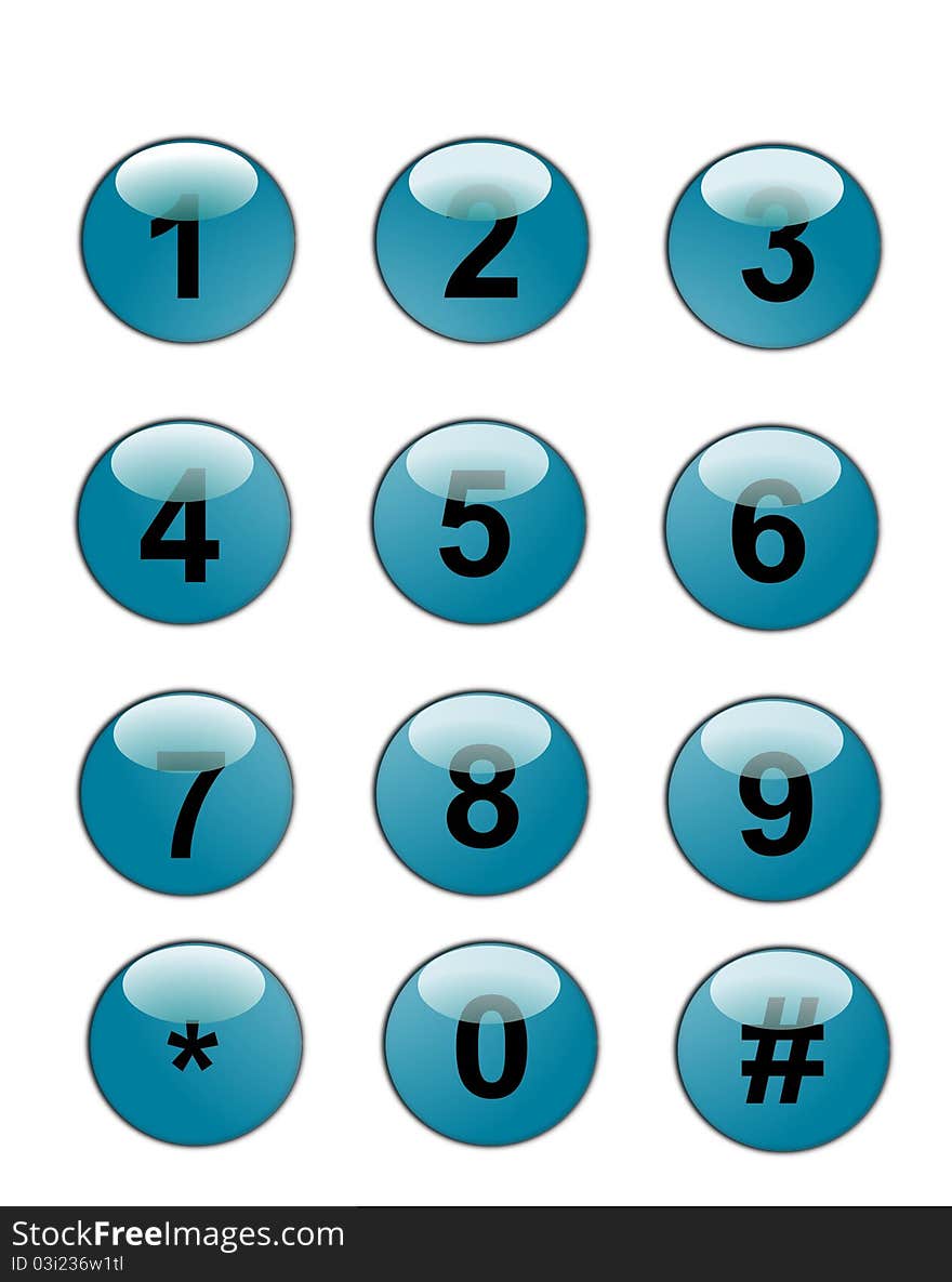 An illustration of simple web based phone service dialpad buttons. An illustration of simple web based phone service dialpad buttons.