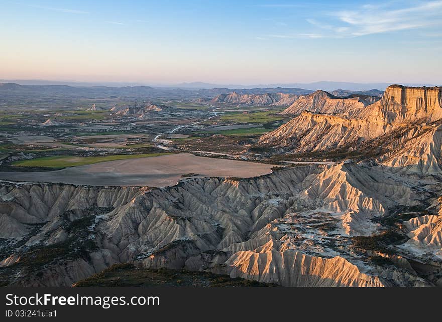 Eroded desert near Pamplona,Spain