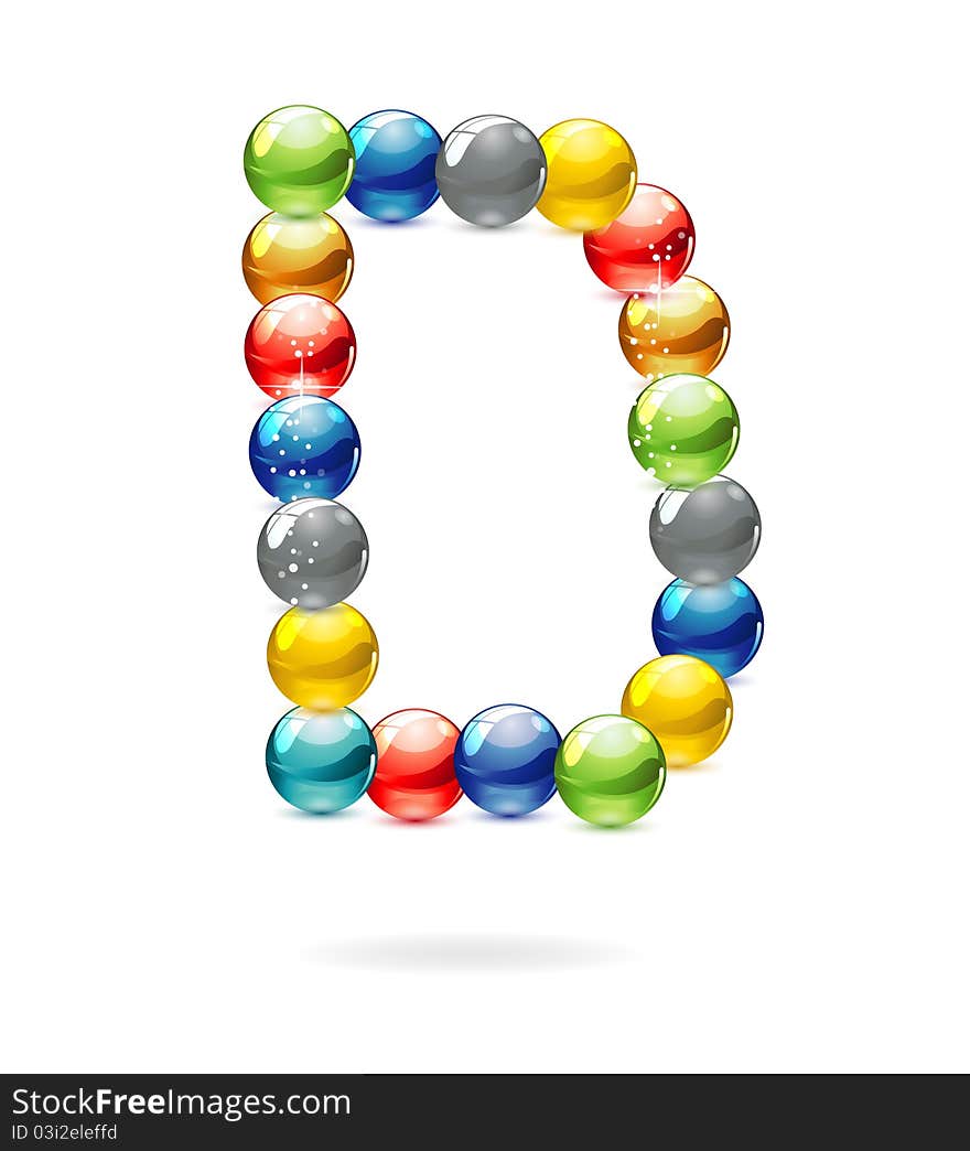 Colored circles sign on the white isolated