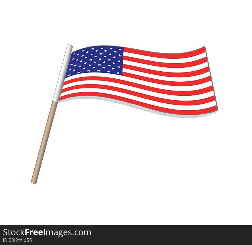 The American flag. Day of independence